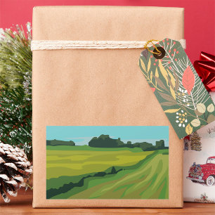 Countryside Landscape Rectangular Sticker