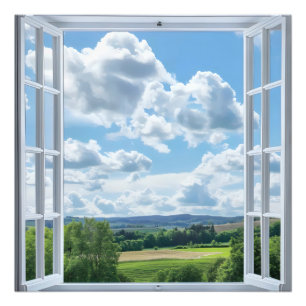 Countryside Landscape Window View Photo Print
