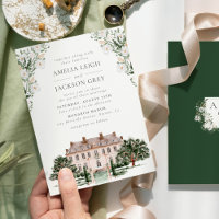 Countryside Manor Wedding Invitation