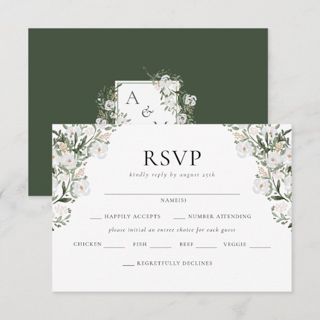 Countryside Manor Wedding RSVP Enclosure Card (Front/Back)
