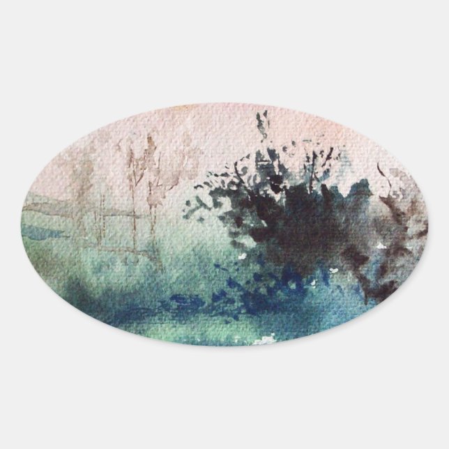 COUNTRYSIDE OF MAREMMA  TUSCANY LANDCSAPE OVAL STICKER (Front)