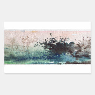 COUNTRYSIDE OF MAREMMA  TUSCANY LANDCSAPE RECTANGULAR STICKER