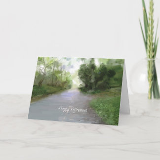 Countryside path retirement card