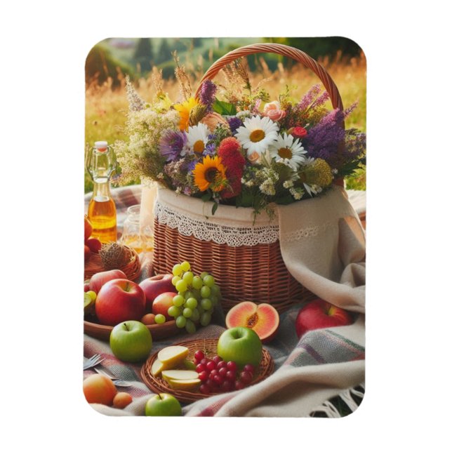 Countryside Picnic Charm Magnet (Vertical)