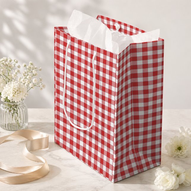 Countryside Picnic Gingham Medium Gift Bag (Creator Uploaded)