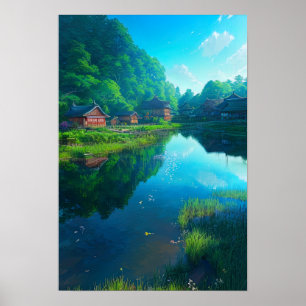 Countryside River Poster