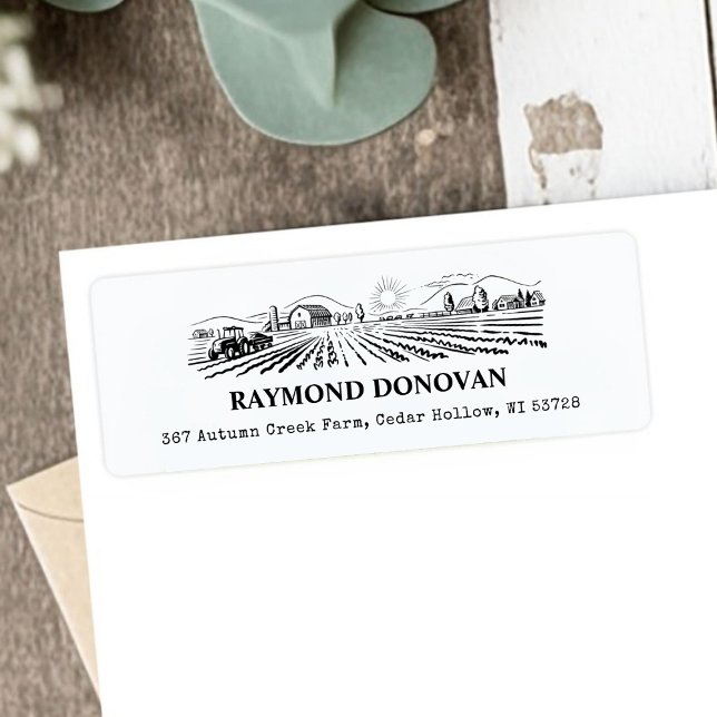 Countryside Rustic Farmland Return Address  (Countryside Rustic Farmland Return Address Label)
