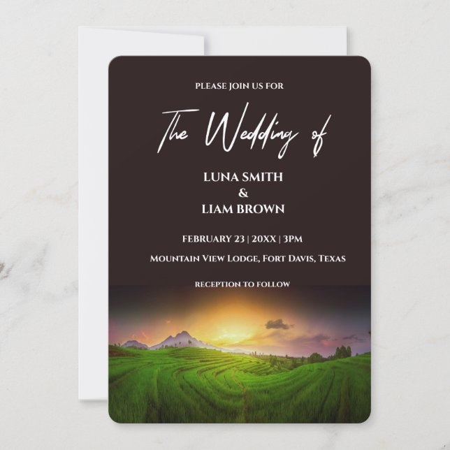 Countryside | Sunrise | Sunset Invitation (Front)