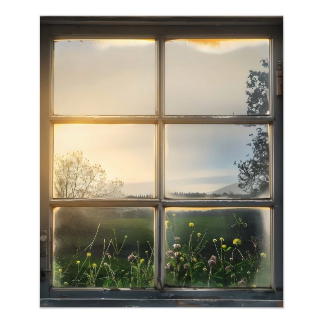 Countryside Sunset Window View Photo Print (Front)
