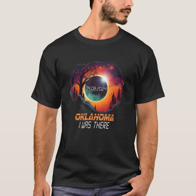 Countryside Total Solar Eclipse 2024 Oklahoma T-Shirt (Front)