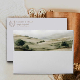 Countryside Western Wedding Addressed Envelope