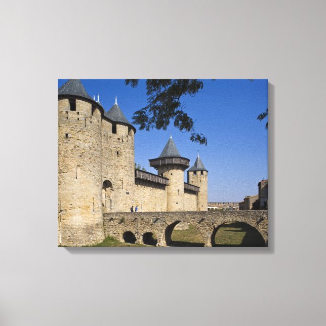 Counts Castle, Carcassonne, Aude, Languedoc, Canvas Print (Front)