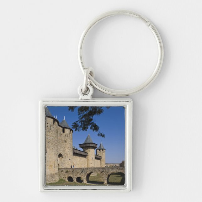 Counts Castle, Carcassonne, Aude, Languedoc, Key Ring (Front)