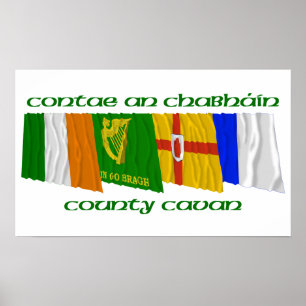County Cavan Flags Poster