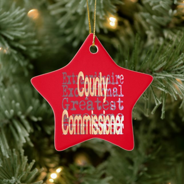 County Commissioner Extraordinaire Ceramic Tree Decoration (Tree)