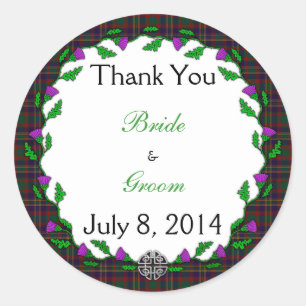 County Cork Celtic Wedding Thank You Classic Round Sticker