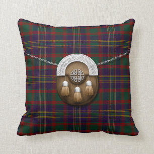 County Cork Irish Tartan And Sporran Cushion