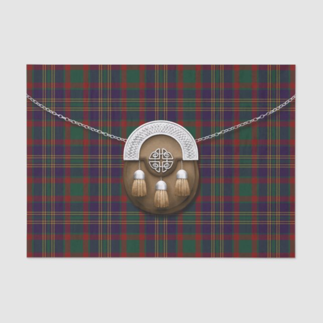 County Cork Irish Tartan And Sporran Tissue Paper (Front)