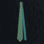 County Cork Necktie<br><div class="desc">COUNTY CORK  The ancient crest of the County of Cork,  Munster Province,  Ireland. . The crest repeats as a pattern against a green background.</div>