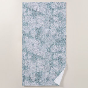 County Cottage Velvety Blue Daisy Beach Towel