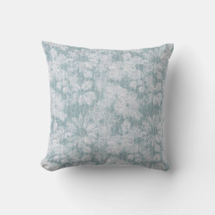 County Cottage Velvety Blue Daisy Cushion
