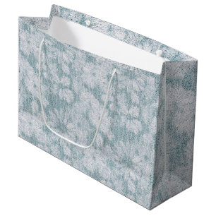 County Cottage Velvety Blue Daisy Large Gift Bag