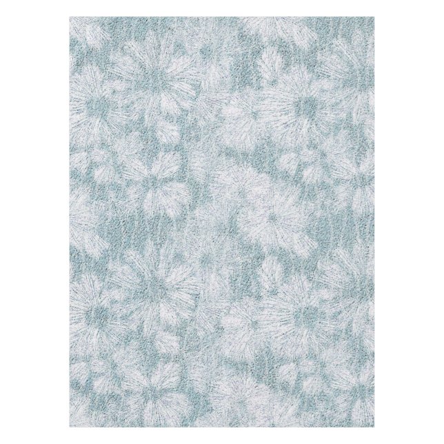 County Cottage Velvety Blue Daisy  Tablecloth (Front)