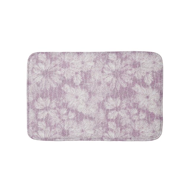 County Cottage Velvety Lilac Daisy Bath Mat (Front)