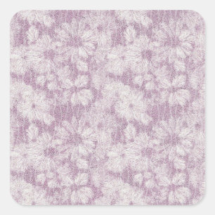 County Cottage Velvety Lilac Daisy Square Sticker