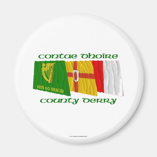 County Derry Flags Magnet (Front)