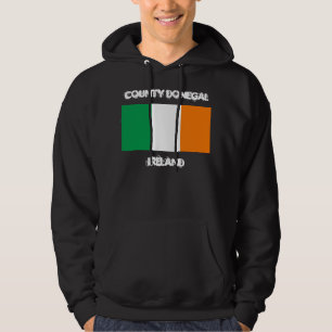 County Donegal, Ireland with Irish flag Hoodie