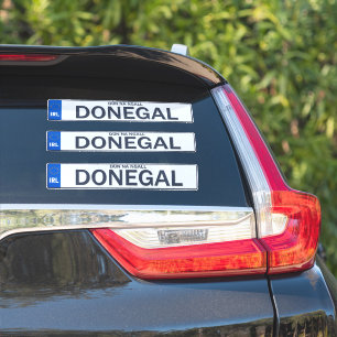 County Donegal Irish Reg Plate Decal Stickers x 3