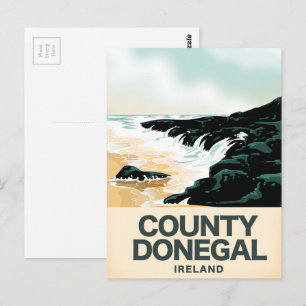 County Donegal Seaside travel poster Postcard
