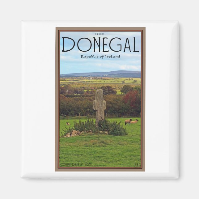 County Donegal - Stone Cross Magnet (Front)