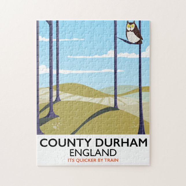 County Durham, England train poster Jigsaw Puzzle (Vertical)