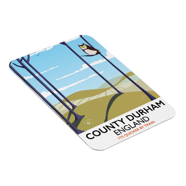 County Durham, England train poster Magnet (Right Side)