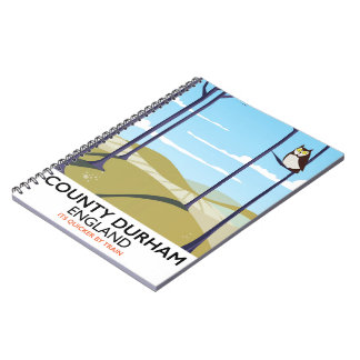 County Durham, England train poster Notebook