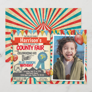County Fair Birthday Party Invitation Invite