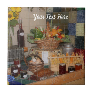 County Fair Food Display Personalised Tile