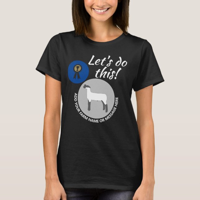 County Fair Livestock Market Lamb Show Dark T-Shirt (Front)