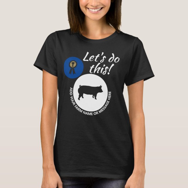 County Fair Livestock Market Swine Dark T-Shirt (Front)