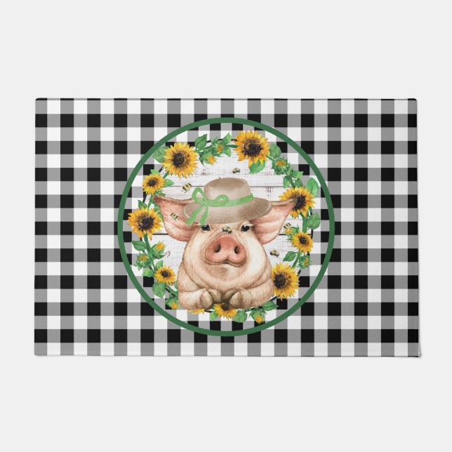 County Farmhouse Pig Doormat (Front)