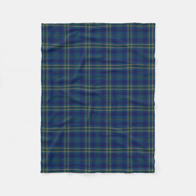 County Fermanagh Irish Tartan Fleece Blanket (Front)