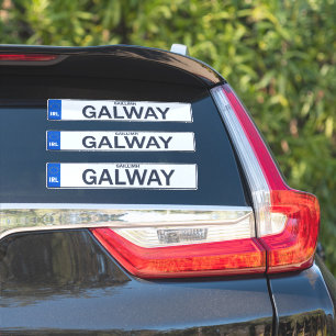 County Galway Irish Reg Plate Decal Stickers x 3