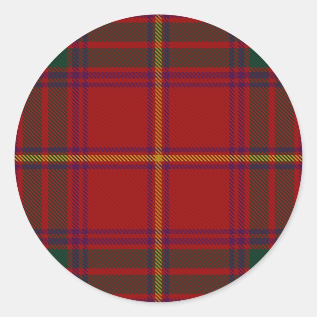 County Galway Irish Tartan Classic Round Sticker (Front)