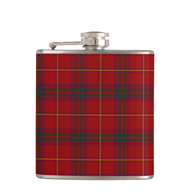 County Galway Irish Tartan Hip Flask (Front)