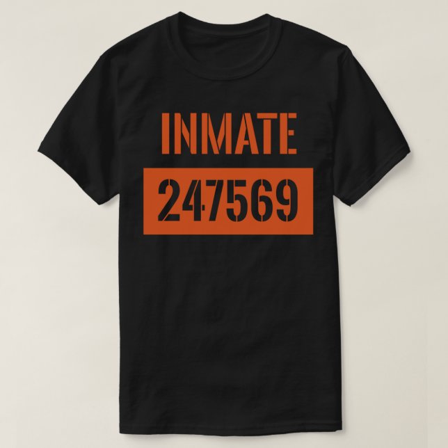 County Jail Inmate Prisoner Costume T-Shirt (Design Front)