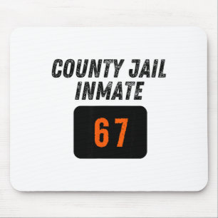 County Jail Prison Inmate 67 Halloween Funny Mens  Mouse Mat