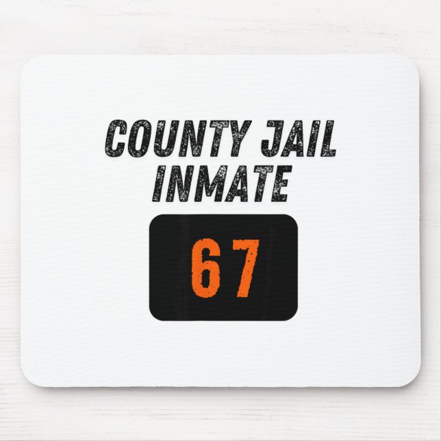 County Jail Prison Inmate 67 Halloween Funny Mens  Mouse Mat (Front)
