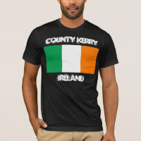 County Kerry, Ireland with Irish flag